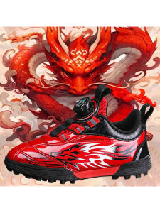 Dragon Year Limited Edition Boys Football Shoes Spring 2025 New Childrens Sports Shoes Zodiac Student Professional Training Shoes