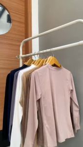 Baju Manset Wanita Inner Muslim Kaos Mangset Kerah Tinggi Manset Olahraga Manset Jumbo Wanita