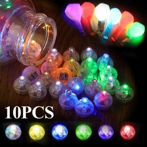 YESPERY 10 pcs/pack LED Small Ball Light Balloon Decor Small Flashing Light Ball Colorful Luminous Lantern Light for Wedding Party Birthday Decoration
