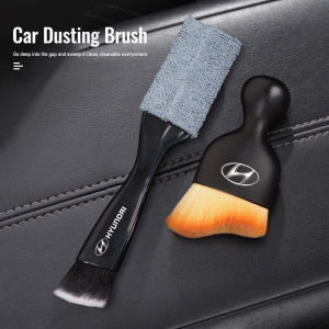 Hyundai | 2-In-1 Car Interior Cleaning Brush Air Vent Dust Removal Tools For Hyundai IONIQ Sonata Elantra Grandeur i20 i10 SantaFe i30