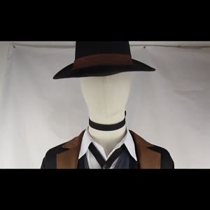 Bungo Stray Dogs Nakahara Chuuya Cosplay Costume Hat Glove Jacket Pants Trench Cloak Suits Outfit Halloween Party