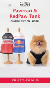 POMAPOO - Baju Kucing dan Baju Anjing Pawrarri & Redpaw Tank