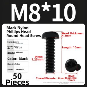 POWER&STRONG | Nylon Plastic Round Head Screws
