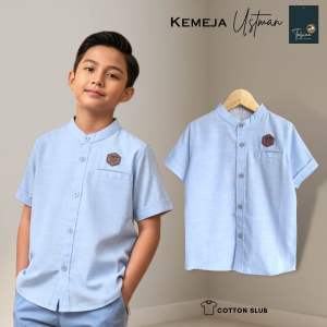 TABINA Kemeja Anak dan Remaja Laki Laki Lengan Pendek Seri Ustman usia 2 - Dewasa XXL Lingkar 124 cm