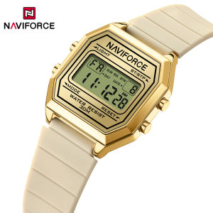 NAVIFORCE Original Watch For Women 30m Waterproof LCD Digital Display Chronograph Alarm Calendar Date Casual Fashion Women Watches NF5063T