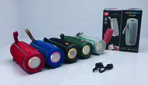 T&G TG287 TWS Wireless Bluetooth V5.1 with Handsfree Call/SD Card/USB/FM Radio and Colorful LED Light Portable Speaker