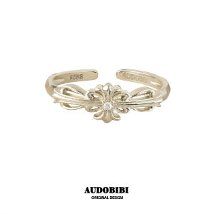Iris Design Luxury Silver Non-fading Couple Rings