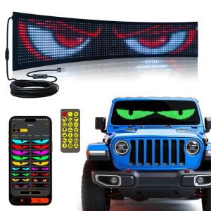 Devil Eyes Car Decor Soft LED Pixel Display Screen Matrix Digital Panel Programmable Advertising Sign DIY Pattern Animation Text