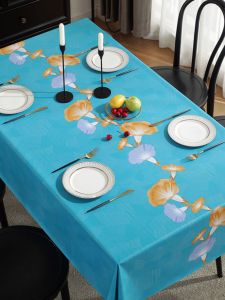 High-End Waterproof Oil-Proof Tablecloth Rectangular PVC Material No-Wash Dining Table Cloth for Tea Table And Desktop