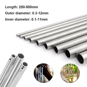 1/2/3/5/10pcs 304 stainlesss steel capillary tube OD 0.3-12mm length 250-500mm stainlesss steel tube