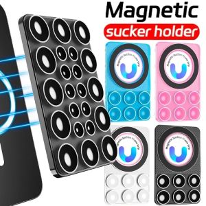 Từ điện thoại di động Móc dính chân không Silicone Nam Châm Gắn Tường Chân đế iPhone 13/14/15/16 phổ gương giá đỡ vòi tắm