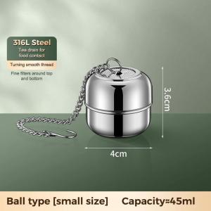 2026 316 Stainless Steel Ultra Fine Mesh Tea Infuser With Extender Chain Reusable Loose Leaf Tea Filter Home Brewing Drinkware