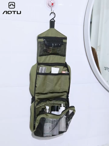 Aotu กระเป๋าจัดเก็บอุปกรณ์อาบน้ำ เครื่องสำอางค์ สามาถแขวนได้ พกพาสะดวก เหมาะสำหรับเดินทาง สินค้าส่งจากไทย