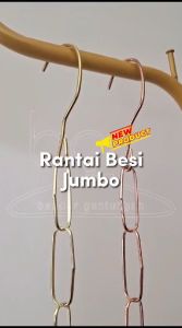 Rantai Besi Hanger Jumbo Lubang Lonjong Terbaru Hanger Rantai Besi Hanger Warna Gold RoseGold - BH