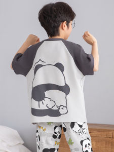 SHAPRA | Bộ Ba Mảnh pijama Mèo Panda Tay Ngắn Hè Bằng Cotton Mỏng