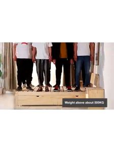 100% kayu solid Dipan tempat tidur kayu minimalis dipan kayu Ranjang Kayu Garansi 10 Tahun