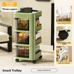 Storage and Organization Drawer-type Trolley Shelf