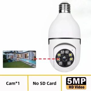 8MP WiFi IP Camera E27 Bulb Cam Wireless Baby Monitor Pet Cameras 5MP SmartLife Indoor AI Tracking Security Video Surveillance