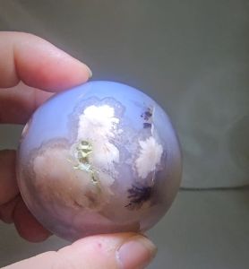 Natural Sakura Agate Sphere/天然樱花玛瑙球（象形8）