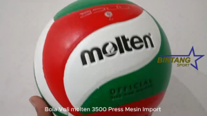 Bola Voli Molten NCAA 5000 Size 5 Press Mesin Import: Bahan Kulit PU Empuk, Kuat dan Awet