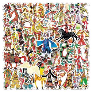 50 Pcs Oriental Shadow Puppet Stickers Chinese Style Shadow Play Waterproof Vinyl Decals for Journal Laptop Phone Case Gift