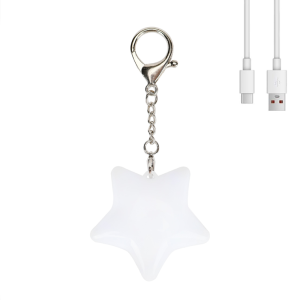 Portable Heart Shaped LED Keychain Lamp Mini Pocket Night Light for Women Purse Backpack Decoration Gift