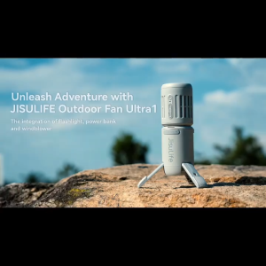 JisuLife Outdoor Fan Ultra1 13500mAh Rechargeable Turbo Jet Fan Handheld Ceiling Desk Fans With 3 Lighting Modes Power Bank for Camping