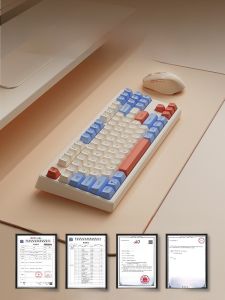 Cơ Không Dây Máy Tính Bàn Phím Bluetooth Bộ Chuột 87 Phím Văn Phòng Im Lặng Chơi Game Nữ Sử Dụng Đặc Biệt Phần Cứng Máy Tính