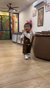 LITTLE GENTLEMAN Baju Bayi Laki-laki 3-12 Bulan Setelan Rompi Pakaian Pesta Anak Cowok Bahan Katun