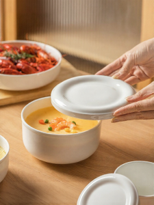 MODERN SWEETHOME | New Style Ceramic Steamer Bowl For Egg Custard and Egg Boiling