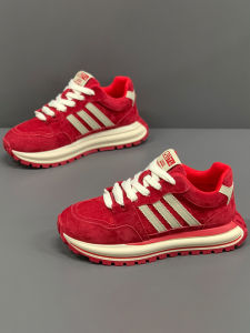 New Year Limited Mens Shoes 2025 New Snake Year Red Shoes Genuine Leather Sports Casual Shoes Internet Celebrity Agan Shoes