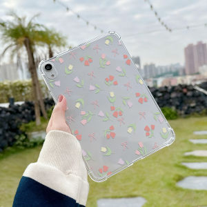 Ốp Lưng Máy Tính Bảng Trong Suốt Như Pha Lê Dành Cho Samsung Galaxy Tab S9/S10 FE/A9/A11 - Phong Cách Tối Giản Black Cats Chất Liệu PU Chống Sốc Chống Nước