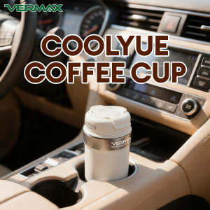 Vermax Stainless Steel Coffee Tumbler Double Drink Cup Leakproof Insulated Travel Mug With Strap