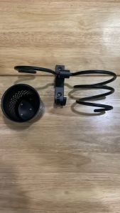 ที่แขวนไดร์เป่าผม ที่เก็บไดร์เป่าผม 2style ประหยัดพื้นที่ ดีไซน์สวย ทันสมัย วัสดุอลูมิเนียมสีดำ BE-02