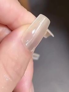 1pc 10ml Holographic Glitter Mirror Porcelain White Cat Eye Gel Polish Magnetic Galactic Effect Gel Nail Polish Soak Off UV LED