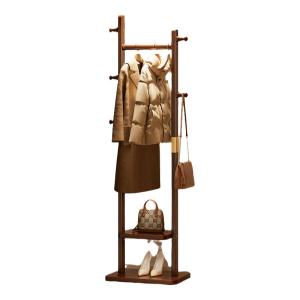 ZHUSHANXIA | Space-saving Small Wooden Coat Rack