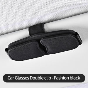 Multi-Functional Magnetic Glasses Clip Car Sunshade Dual-Pair Storage Anti-Scratch Protective Mirror for Car Interior