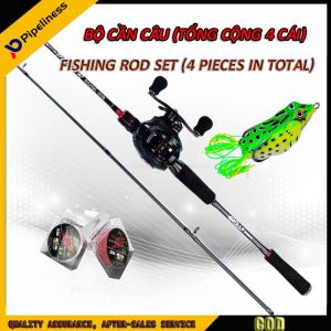 Pipeliness [COD] cần câu máy siêu bạo lực combo cần cau lure cần câu máy xịn ML carbon cần câu cá lóc giá rẻ Bán hàng 1.8/2.1m spinning casting fishing rod