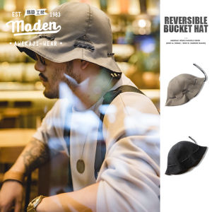 Maden brand tooling style men campus student personality hip-hop retro black dual-use fisherman hat portable coin purse wallet hat sun hat