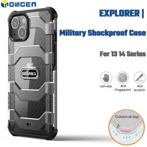 INOVAGEN Tough Phone Case for 13 14 Pro Max Series/Military Grade Shockproof Soft TPU Edge+Hard PC Back Dirt Resistant Multiple Color Phone Cover