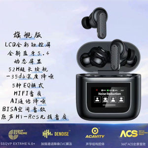 Smart Touchscreen Bluetooth Earphones with Active ANC Noise Reduction High Bass In-Ear Wireless Sports Earbuds for Business