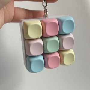 Stress Relief Big Mouth Monster Button Mechanical Keyboard Keychain Pendant Glowing Toy for All Ages Suitable for Various Occasions