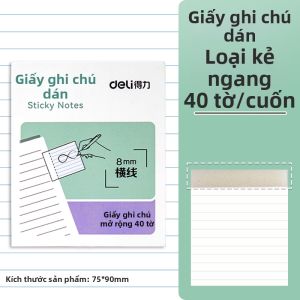 deli | Ghi chú dán trong suốt có thể tháo rời cho học sinh