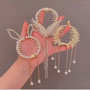 SHOPHOME - Jepit Rambut Korea Berlian Mewah Jepitan Rumbai Fashion Wanita Dewasa & Anak ACC08