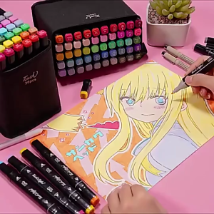 (VARIATION) 24/30/48/80Pcs. Alcohol Base Soft Brush Markers Drawing Sketching Pen Dual Point Marker