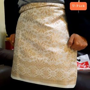 Kain Songket Cowok Melayu//Sarung Songket Adat Koto tinggi//Songket Adat Melayu//Songket Pria Melayu