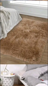 พรมปูพื้น สำหรับห้องนอน-ห้องรับแขก-ห้องนั่งเล่น พรมขนนุ่มขนฟู สไตล์ญี่ปุ่น พร้อมส่ง
