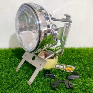 lampu bulat ninja ss reflektor plus breket kupingan original lampu bulat pnp ninja r fullseat baut
