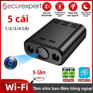 1-5 Chiếc Camera An Ninh WIFI Mini 5MP Có Pin Tích Hợp Theo Dõi Con Người Hồng Ngoại Nhìn Đêm Di Động Camera Cơ Thể Để Giám Sát Từ Xa
