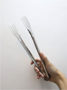 Thickened 304 Stainless Steel Food Clamp Large Steak Bread Clamp High-end Commercial Kitchen Cooking Utensils BBQ Grill Tools